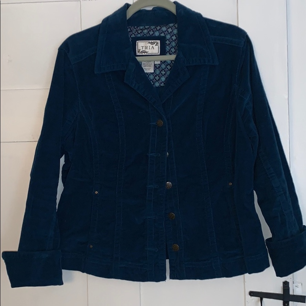 Blue corduroy blazer